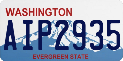 WA license plate AIP2935