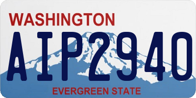 WA license plate AIP2940