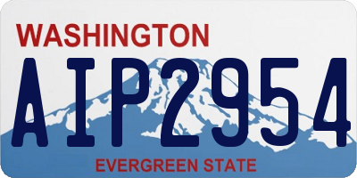 WA license plate AIP2954