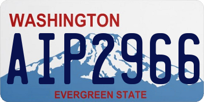 WA license plate AIP2966