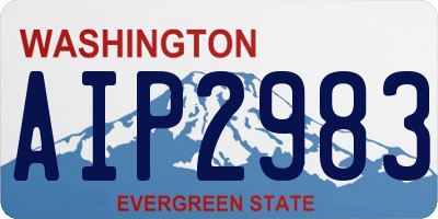 WA license plate AIP2983