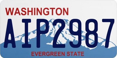 WA license plate AIP2987