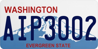 WA license plate AIP3002