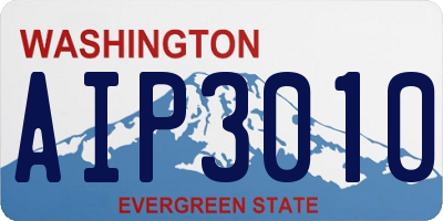 WA license plate AIP3010