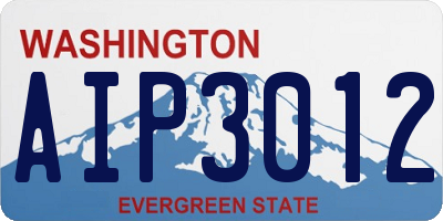 WA license plate AIP3012