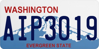 WA license plate AIP3019