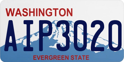 WA license plate AIP3020