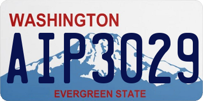 WA license plate AIP3029