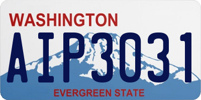 WA license plate AIP3031