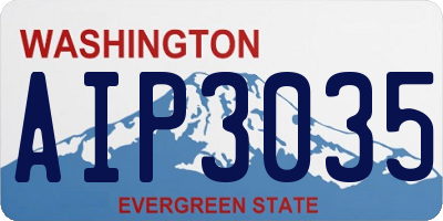 WA license plate AIP3035