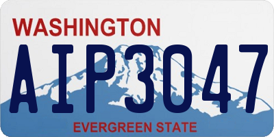 WA license plate AIP3047
