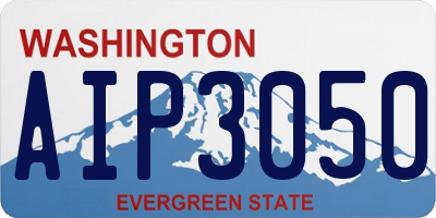WA license plate AIP3050
