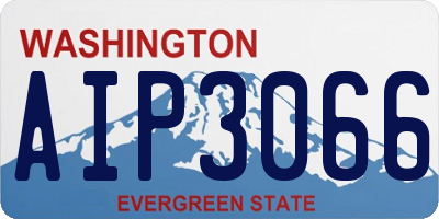 WA license plate AIP3066