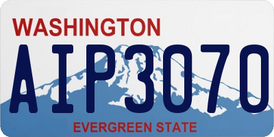 WA license plate AIP3070