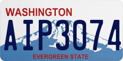 WA license plate AIP3074