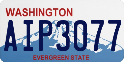 WA license plate AIP3077