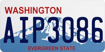 WA license plate AIP3086