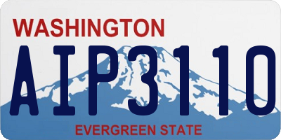 WA license plate AIP3110