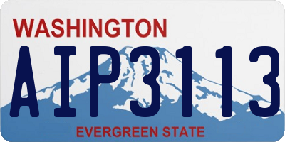 WA license plate AIP3113