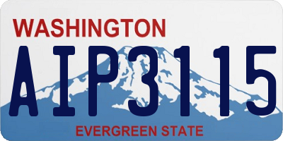 WA license plate AIP3115