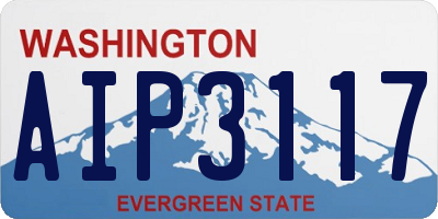 WA license plate AIP3117