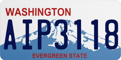 WA license plate AIP3118