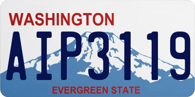 WA license plate AIP3119