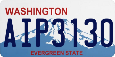 WA license plate AIP3130