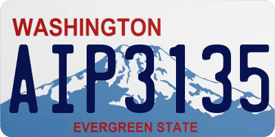 WA license plate AIP3135