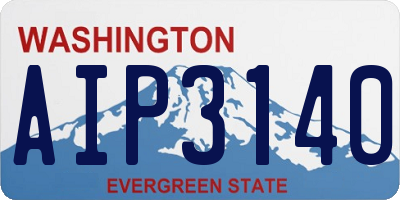 WA license plate AIP3140