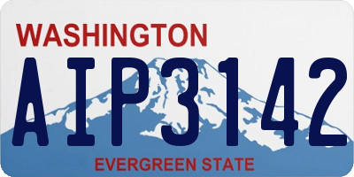 WA license plate AIP3142