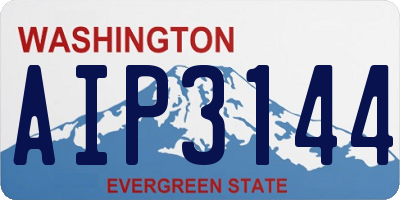 WA license plate AIP3144