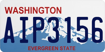 WA license plate AIP3156