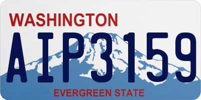 WA license plate AIP3159