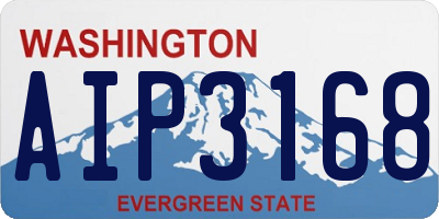 WA license plate AIP3168