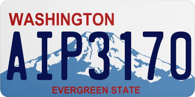 WA license plate AIP3170