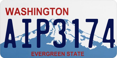 WA license plate AIP3174