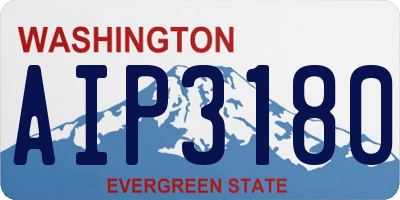 WA license plate AIP3180