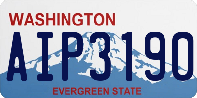 WA license plate AIP3190