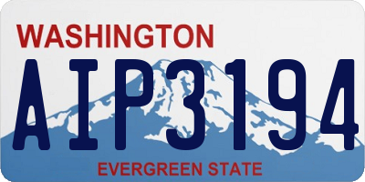 WA license plate AIP3194