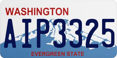 WA license plate AIP3325