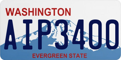 WA license plate AIP3400