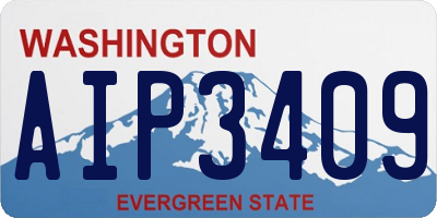 WA license plate AIP3409