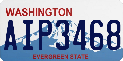 WA license plate AIP3468