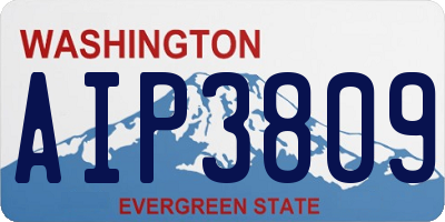WA license plate AIP3809
