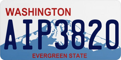 WA license plate AIP3820