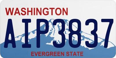 WA license plate AIP3837