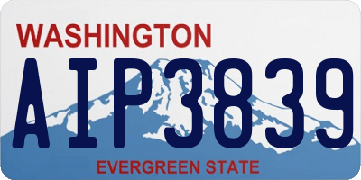 WA license plate AIP3839