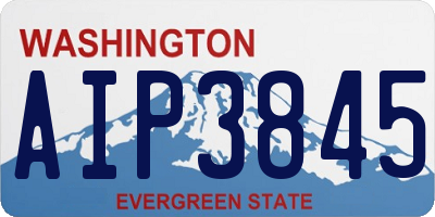 WA license plate AIP3845