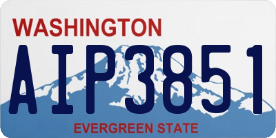 WA license plate AIP3851